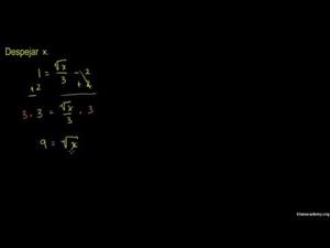 Resolver ecuaciones irracionales 1 (Khan Academy Español)