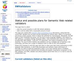 Semantic Web related validators