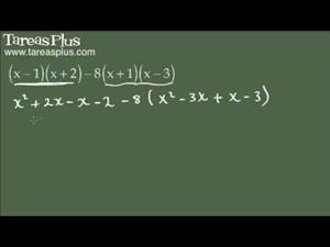 Operaciones combinadas de suma, resta y multiplicación con expresiones algebraicas 1 (Tareas Plus)