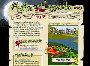 Myths and Legends from E2BN, para crear historias y aprender inglés (myths.e2bn.org)