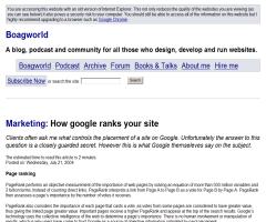"How Google Ranks Your Site",  artículo de Paul Boag en su blog Boagworld