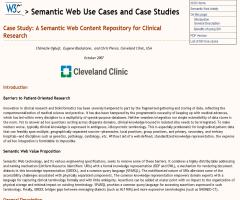 Case Study: A Semantic Web Content Repository for Clinical Research