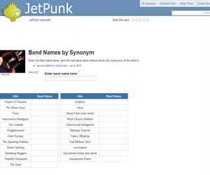 Rock Band Names by Synonym