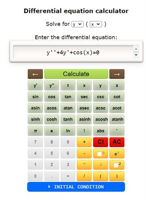 Differential equation calculator