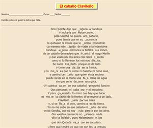 91ª Ficha de ortografía de Don Quijote de la Mancha