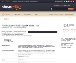Fusilamiento de José Miguel Carrera 1821 (Educarchile)
