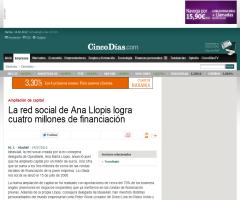 La red social de Ana Llopis logra cuatro millones de financiación (cincodias.com)