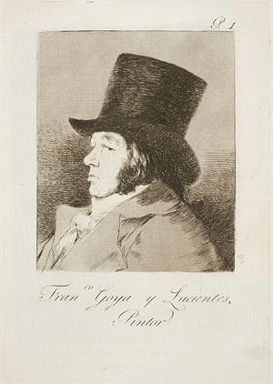 Autorretrato. Francisco Goya y Lucientes, pintor (serie Caprichos, 1)