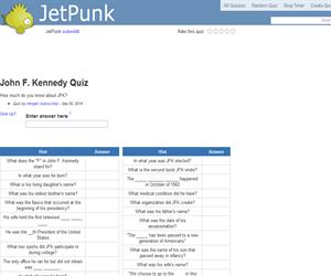 John F. Kennedy Quiz