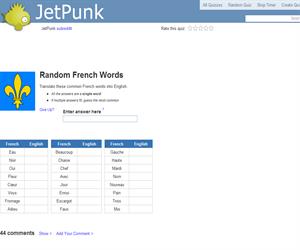 Random French Words