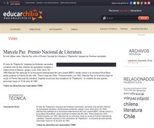 Marcela Paz. Premio Nacional de Literatura (Educarchile)