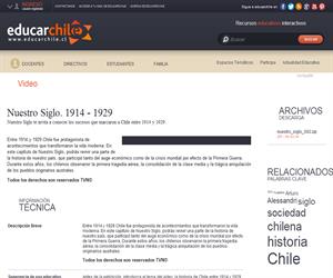 Nuestro Siglo. 1914 - 1929 (Educarchile)