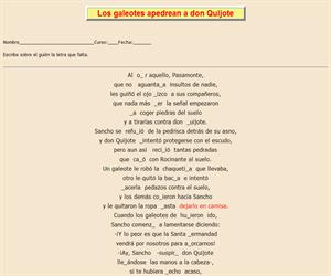 29ª Ficha de ortografía de Don Quijote de la Mancha