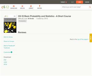 CK-12 Basic Probability and Statistics - A Short Cours?