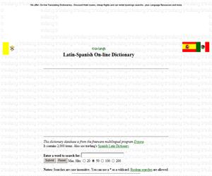 Diccionario de Latín-Español (dictionaries.travlang.com)