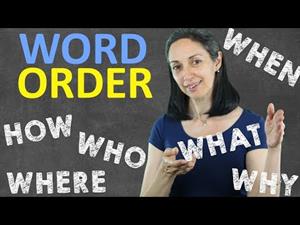 Word order in English statements - Sentence Structure