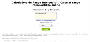 Calculadora de rango intercuartil online