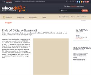 Estela del Código de Hammurabi (Educarchile)
