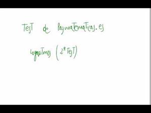 Test sobre logaritmos (Segunda Parte)