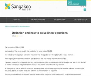 Definition and how to solve linear equations