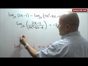 Ecuación que contiene logaritmos (JulioProfe)
