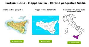 Cartina Sicilia - Mappa Sicilia - Cartina geografica Sicilia