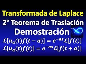 Segundo teorema de traslación transformada de Laplace