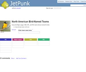 North American Bird-Named Teams