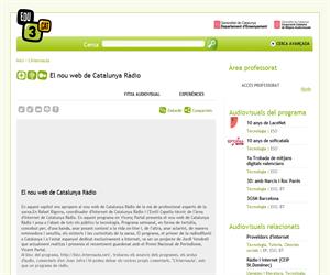 El nou web de Catalunya Ràdio (Edu3.cat)