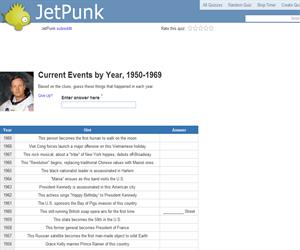 Current Events by Year, 1950-1969