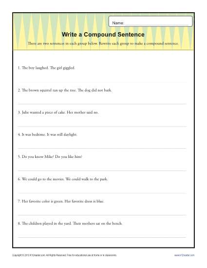 Write a Compound Sentence