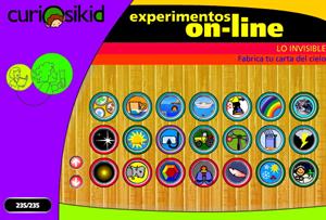 curioskid.com, experimentos sencillos online para niños sobre ciencias (Museo de los niños de Caracas)