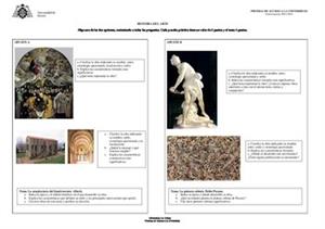 Examen de Selectividad: Historia del arte. Asturias. Convocatoria Junio 2014
