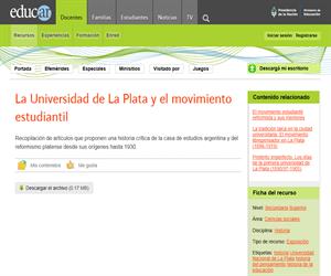 La Universidad de La Plata y el movimiento estudiantil