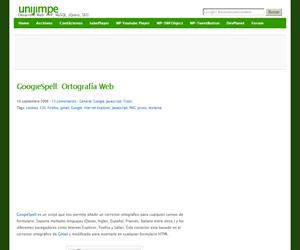 GoogieSpell, corrección ortográfica de tu web (unijimpe.net)