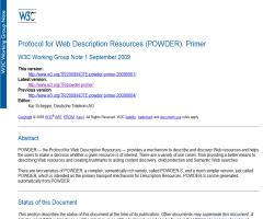 POWDER: Un protocolo para describir Recursos en la Web