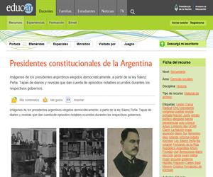 Presidentes constitucionales de la Argentina