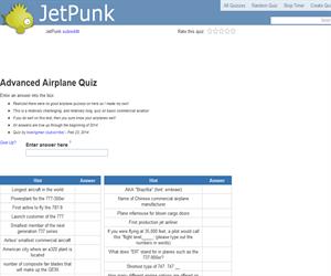 Advanced Airplane Quiz