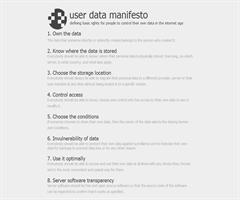 User data manifesto