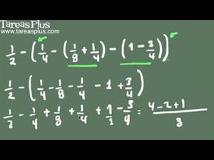 Polinomios aritméticos con fracciones (Tareas Plus)