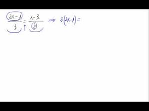Ecuación de primer grado - Igualdad de fracciones