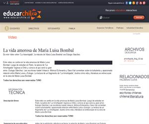 La vida amorosa de María Luisa Bombal (Educarchile)