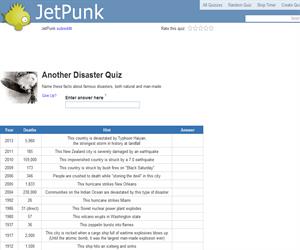 Another Disaster Quiz