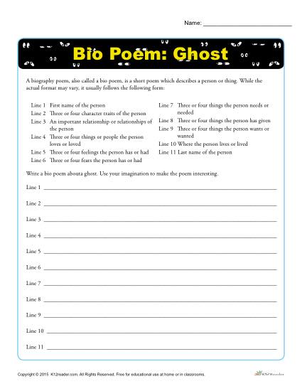 Bio Poem: Ghost