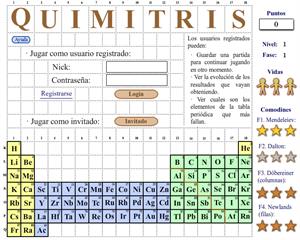Quimitris. Tetris sobre los elementos de la Tabla periódica