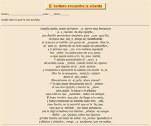 51ª Ficha de ortografía de Don Quijote de la Mancha