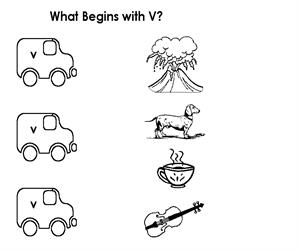 Activity Sheet - Draw a line to V (Educarchile)