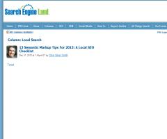 13 Semantic Markup Tips For 2013: A Local SEO Checklist (searchengineland.com)