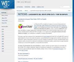 Lanzamiento del grupo Open Data y RISP en España (W3C España)