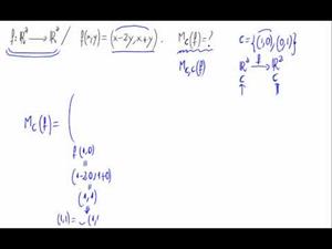 Aplicaciones lineales - Matriz respecto base canónica